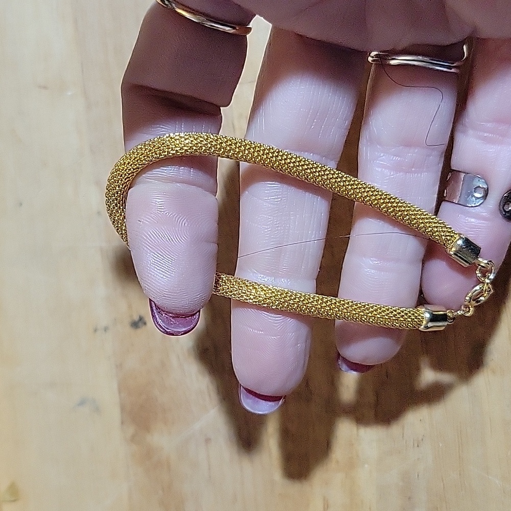 3 Gold & Rhinestone Bracelets - Picture 5 of 5